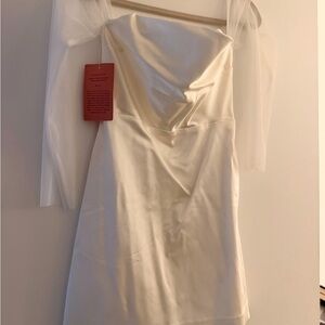 BHLDN NEW WITH TAGS off the shoulder Elegant Cream Gown